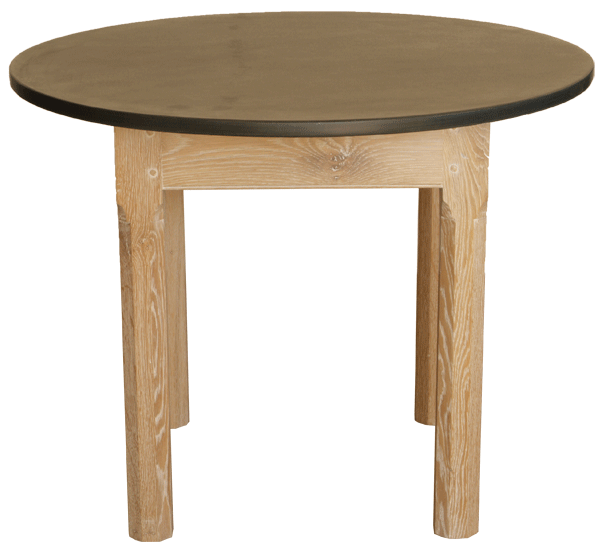 Oak Medium Round Slate Top Farmhouse Table